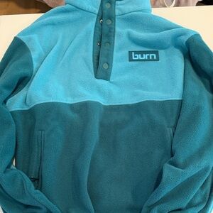 Burn boot camp Teal Fleece Pullover